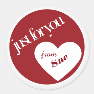 Just for You Custom Gift Tag Stickers