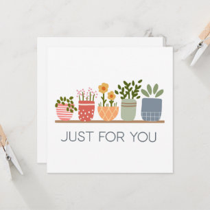 Just for You Garden Shelf Indoor Plants Card