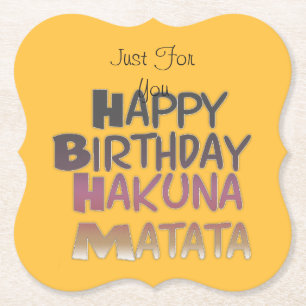 Just for You Happy Birthday Paper Coaster