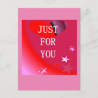 JUST FOR YOU POSTCARD