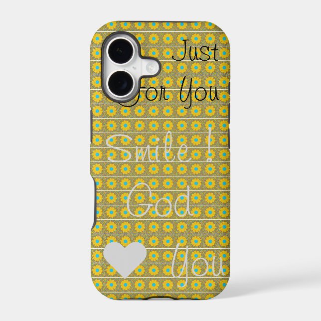 Just for You, Smile God Loves You Sunflower & Cyan (Back)