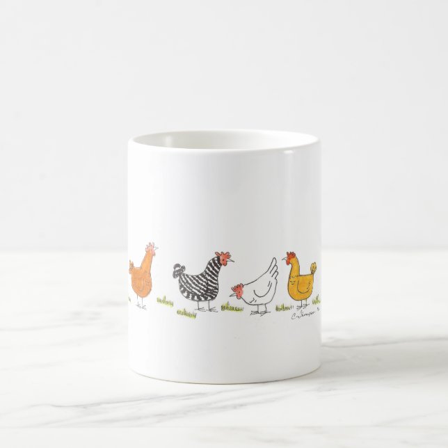 Just Four Chickens On A Mug (Center)