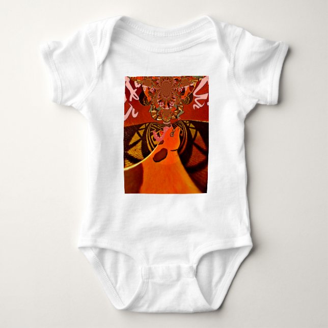 Just Funny Giraffe image design Baby Bodysuit (Front)