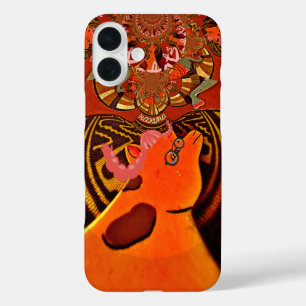 Just Funny Giraffe image design iPhone 16 Plus Case