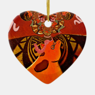 Just Funny Giraffe image design Ceramic Ornament