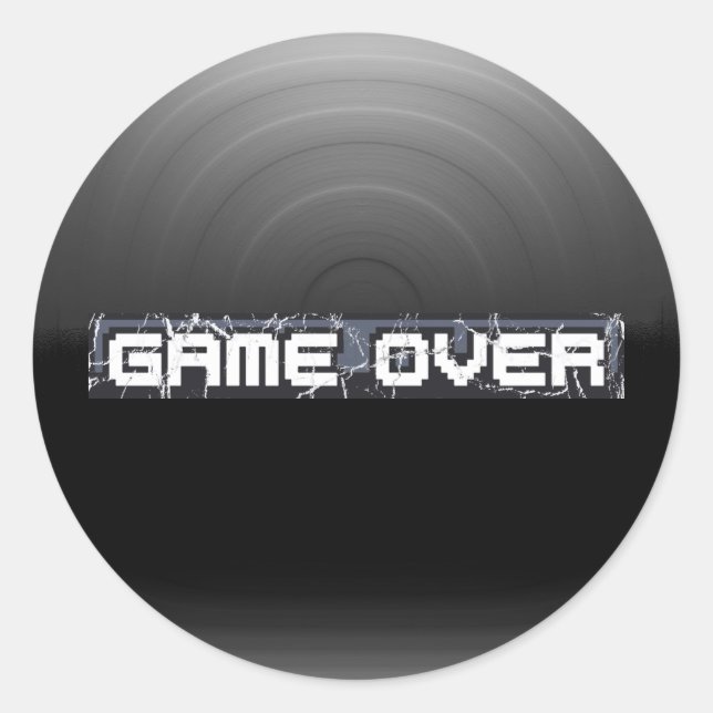 Just Game Over Classic Round Sticker (Front)