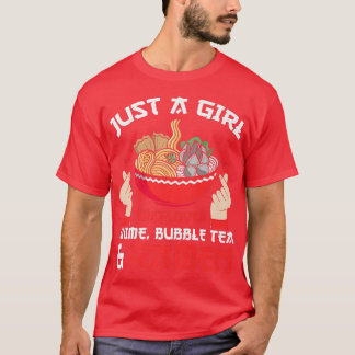 Just girl anime, bubble tea & ramen Anime Merch  1 T-Shirt