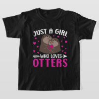 just girl loves otters word art 