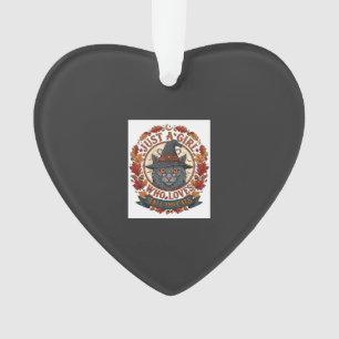 Just Girl Who Loves Cats Halloween Witch Fall Leav Ornament