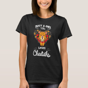 Just Girl Who Loves Cheetahs Women Cute Cheetah Ca T-Shirt