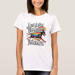 Just Girl Who Loves Doberman T-Shirt