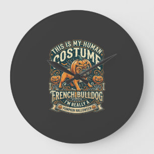 Just Girl Who Loves Halloween Postal Service Witch Large Clock