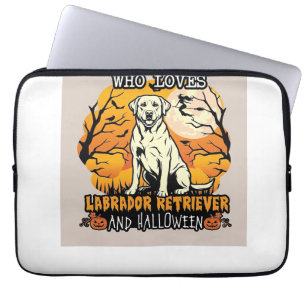 Just Girl Who Loves Labrador Retriever Halloween W Laptop Sleeve