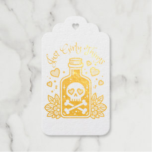 Just Girly things Poison Bottle Funny Halloween Gift Tags