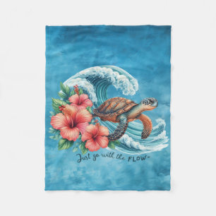 Just Go With the Flow — Turtle Style Fleece Blanket