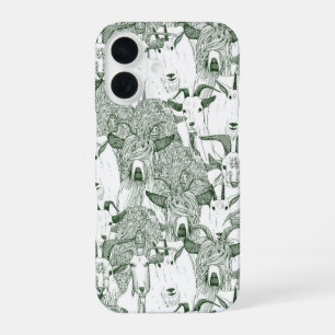 just goats dark green iPhone 16 case