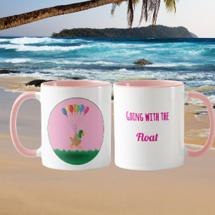 Just Going with the Float- Duck Humour Mug