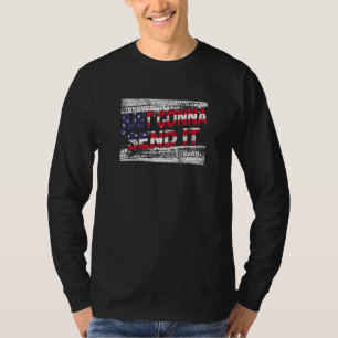 Just Gonna Send It American Flag Motocross 3 T-Shirt