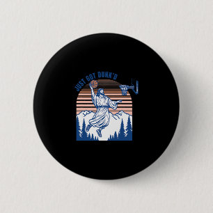 Just Got Dunk Christian Playing Sketll Religious S 6 Cm Round Badge
