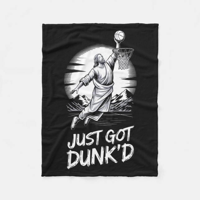 Just Got Dunked Bap Basball Fleece Blanket (Front)