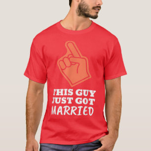 Just Got Married Hitched Newlywed Husband Groom Gi T-Shirt