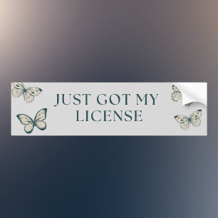 Just Got My License Bumper Sticker