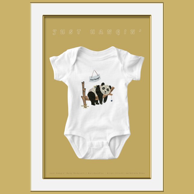 Just Hangin' Baby Bodysuit by Adiela Akoo (Just Hangin' Baby Bodysuit by Poet Adiela Akoo. Great gift combo with bib, blanket, tote & pacifier!)