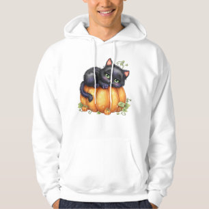 Just hanging around, Resting Kitten In Pumpkin Hoodie