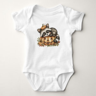 Just hanging around, Sleepy Racoon Baby Bodysuit