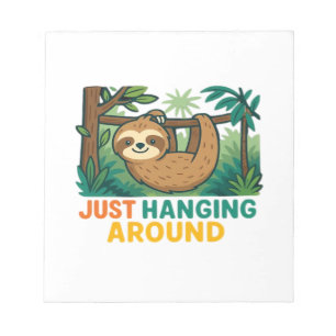 Just Hanging Around (Sleepy Sloth) Essential T-Shi Notepad