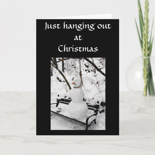 JUST HANGING OUT AT CHRISTMAS HOLIDAY CARD (Front)