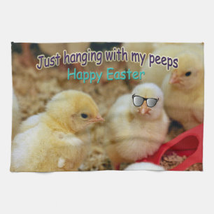Just Hanging with my Peeps Tea Towel