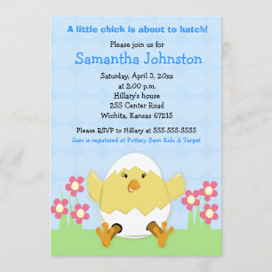 Just Hatched Easter Baby Shower Invitation