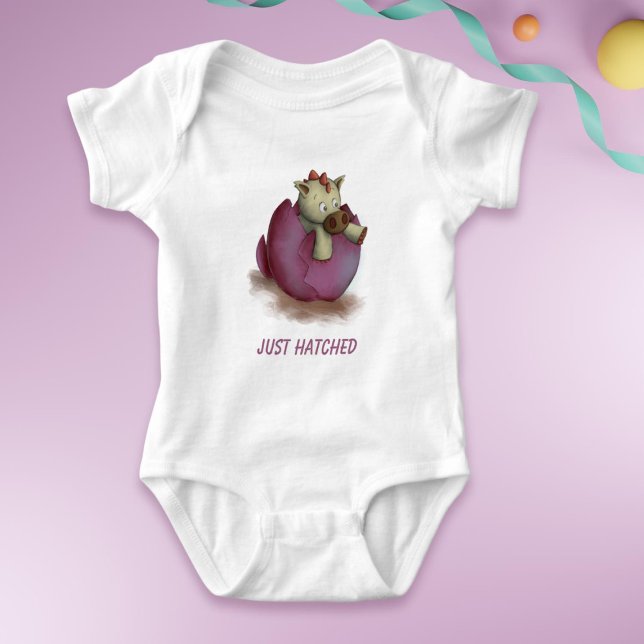 Just Hatched Purple Baby Dragon Girl Newborn Bodysuit (Creator Uploaded)