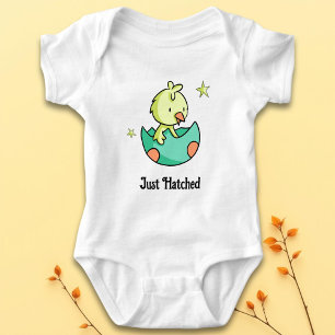 Just Hatched Yellow Bird in Egg Neutral Newborn Baby Bodysuit