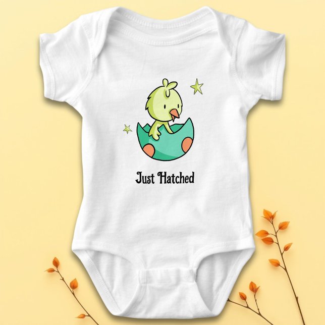 Just Hatched Yellow Bird in Egg Neutral Newborn Baby Bodysuit (Creator Uploaded)