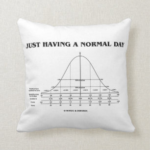 Just Having A Normal Day (Bell Curve Humour) Cushion