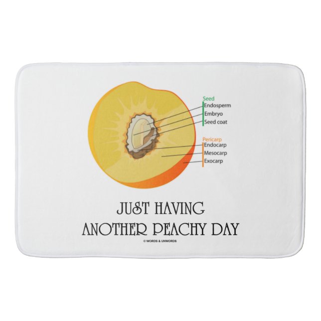 Just Having Another Peachy Day Peach Anatomy Bath Mat (Front)