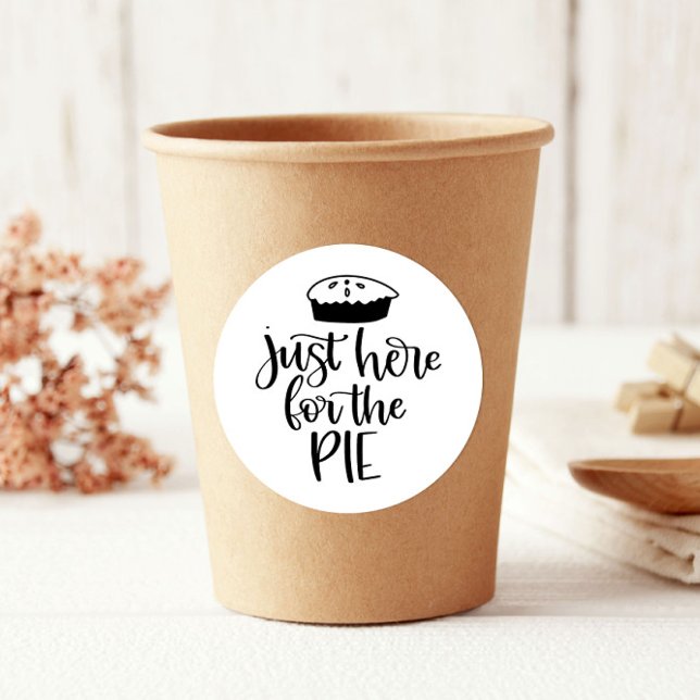 Just Hear for the Pie Thanksgiving Classic Round Sticker (Creator Uploaded)