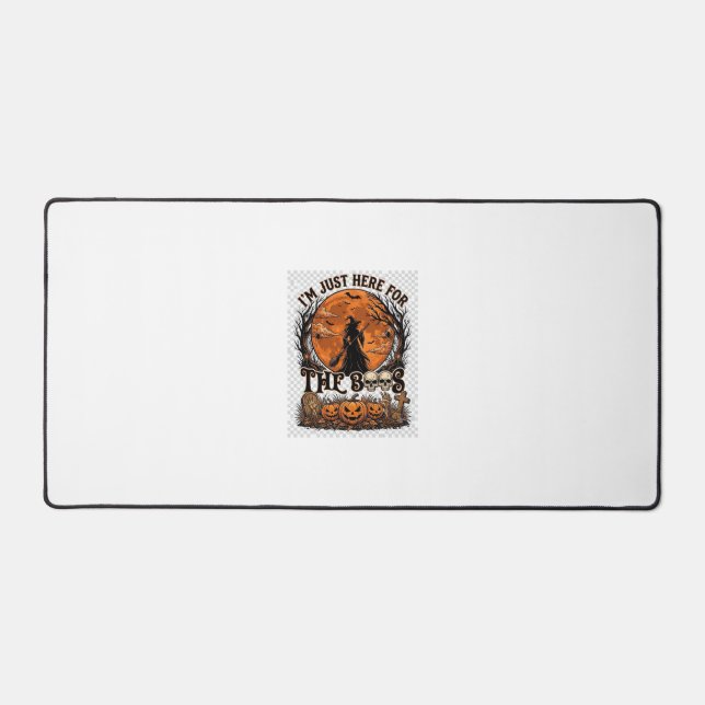 Just Here Boos Halloween Witch Moon Pumpkins_1 Desk Mat (Front)
