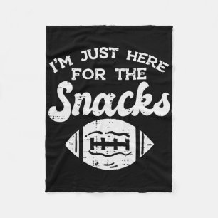 Just Here For Snacks American Football Funny Men W Fleece Blanket