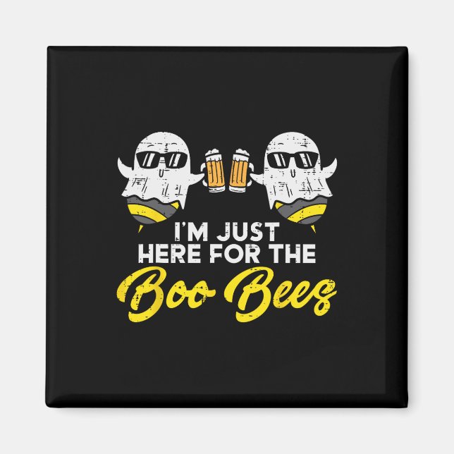 Just Here For The Boo Bees Fun S Breastees Ghost H Magnet (Front)