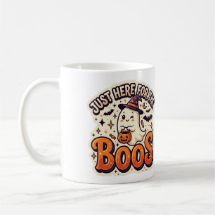 Just Here for the Boos Cute Ghost Halloween T-Shir Coffee Mug