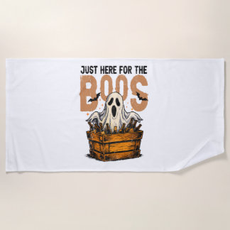 Just Here for the Boos Halloween Beach Towel