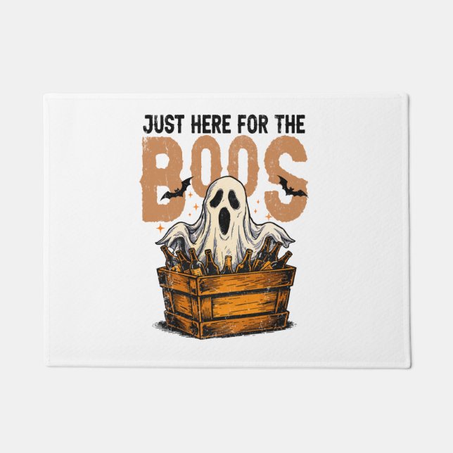 Just Here for the Boos Halloween Doormat (Front)