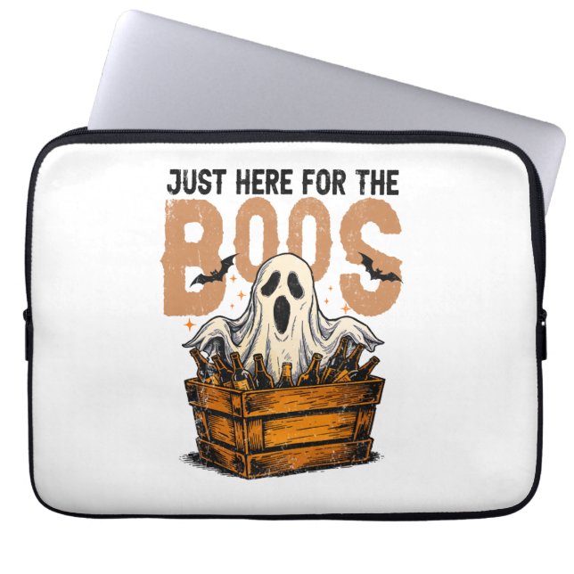 Just Here for the Boos Halloween Laptop Sleeve (Front)