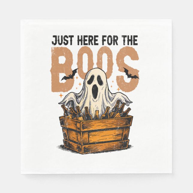 Just Here for the Boos Halloween Napkin (Front)