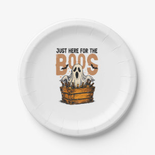 Just Here for the Boos Halloween Paper Plate