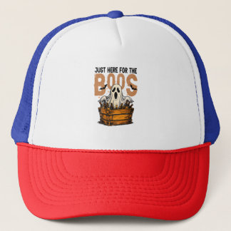 Just Here for the Boos Halloween Trucker Hat