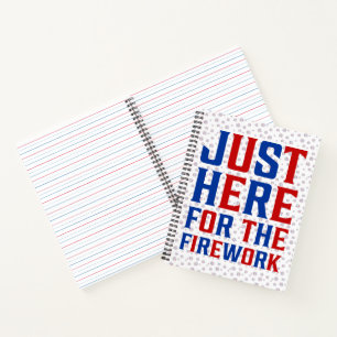 Just Here For The Fireworks Funny For Couple Notebook